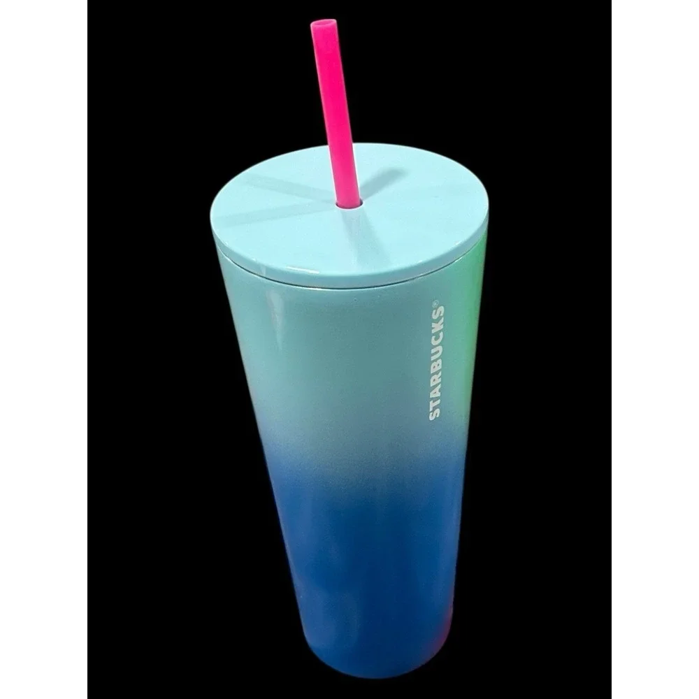 Brand New Starbucks Summer 2023 Technicolor Paint Cold Cup Tumbler 24oz